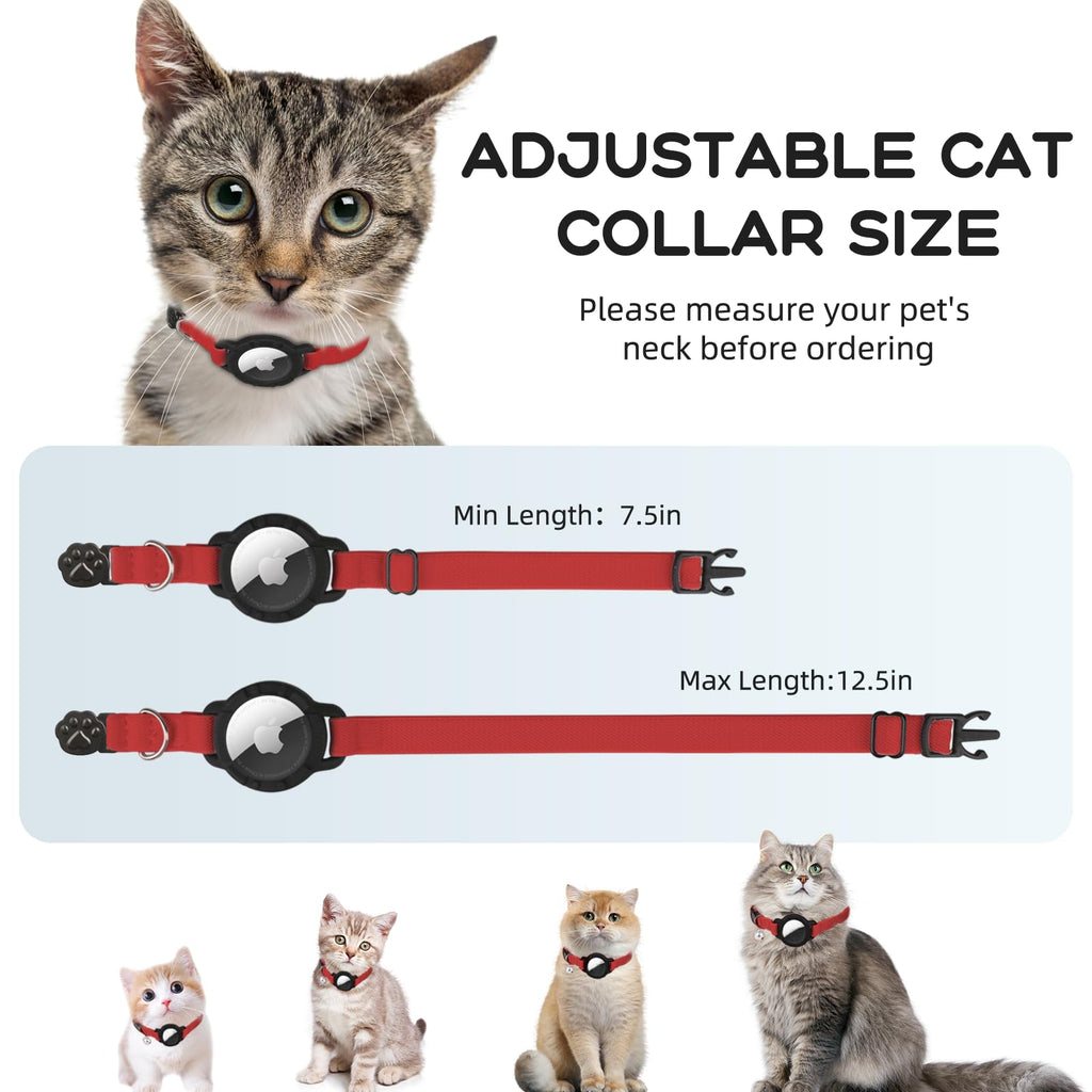 AirTag Cat Collars, Stretchy Collar