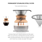 Bodum 34oz Pour Over Coffee Maker, High-Heat Borosilicate Glass with Reusable Stainless (additional view 6)