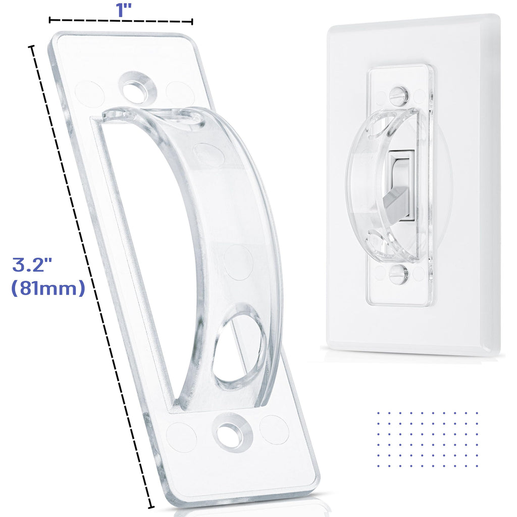 Bates Choice Bates- Light Switch Guard Cover, 6 Pack, Clear, Toggle Switch Cover, Light Switch Blocker (LSG6)