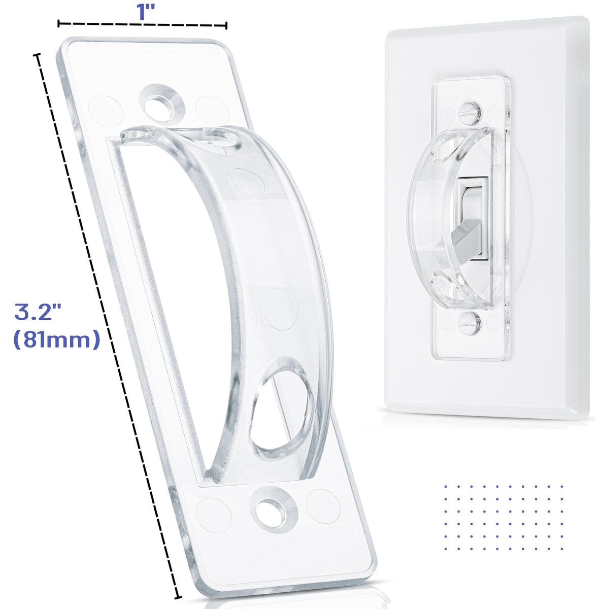 Bates Choice Bates- Light Switch Guard Cover, 6 Pack, Clear, Toggle Switch Cover, Light Switch Blocker (LSG6)