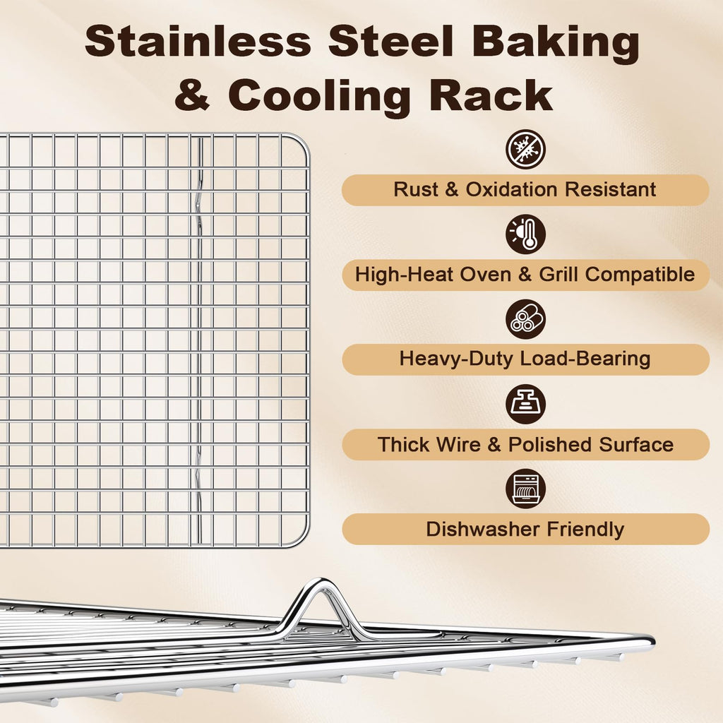 BRIOUT Cooling Rack for Baking - Silver / 8.5"x12"-2PC view 1