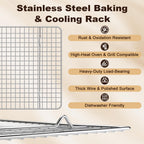 BRIOUT Cooling Rack for Baking - Silver / 8.5"x12"-2PC view 1