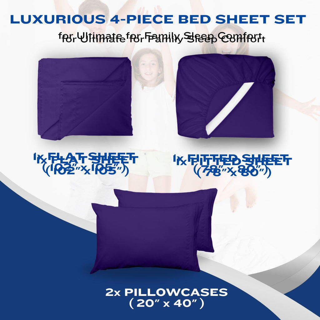 DREAMCARE Sheet Sets - 08 - Purple / King view 7