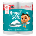 Angel Soft Toilet Paper, 6 Mega XL Rolls = 36 Regular Rolls, Soft and Strong Toilet Tissue