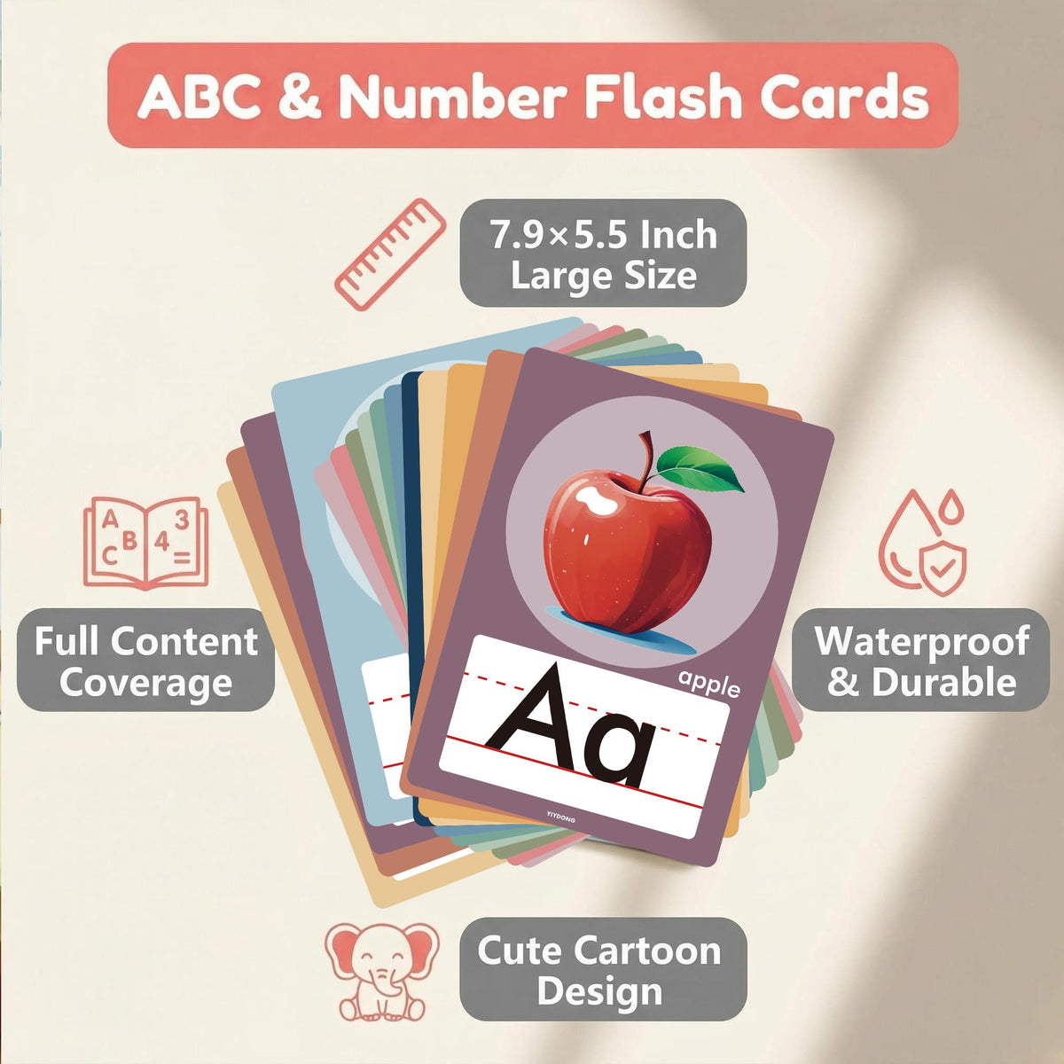 YIYDONG 36 Pieces Alphabet Number Posters Bulletin Board - Boho view 2
