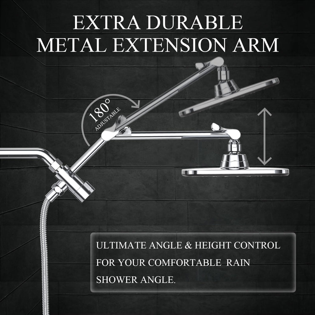 Veken 14" Wide Rain Shower Head with Handheld,Full Body Coverage & Spa-Like (SHC5V404)