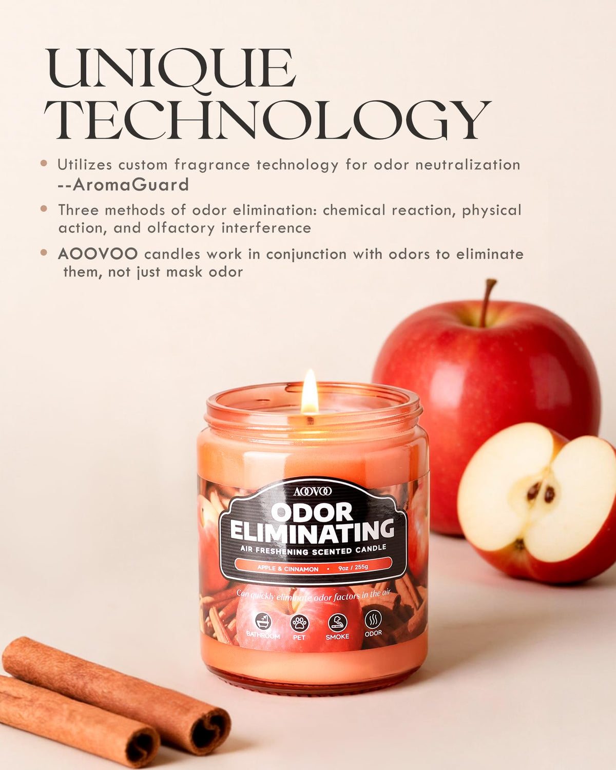 AOOVOO Odor Eliminating Candle