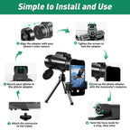 BFVV 80x100 High Powered Monocular Telescope for Adults Bird Watching (additional view 6)