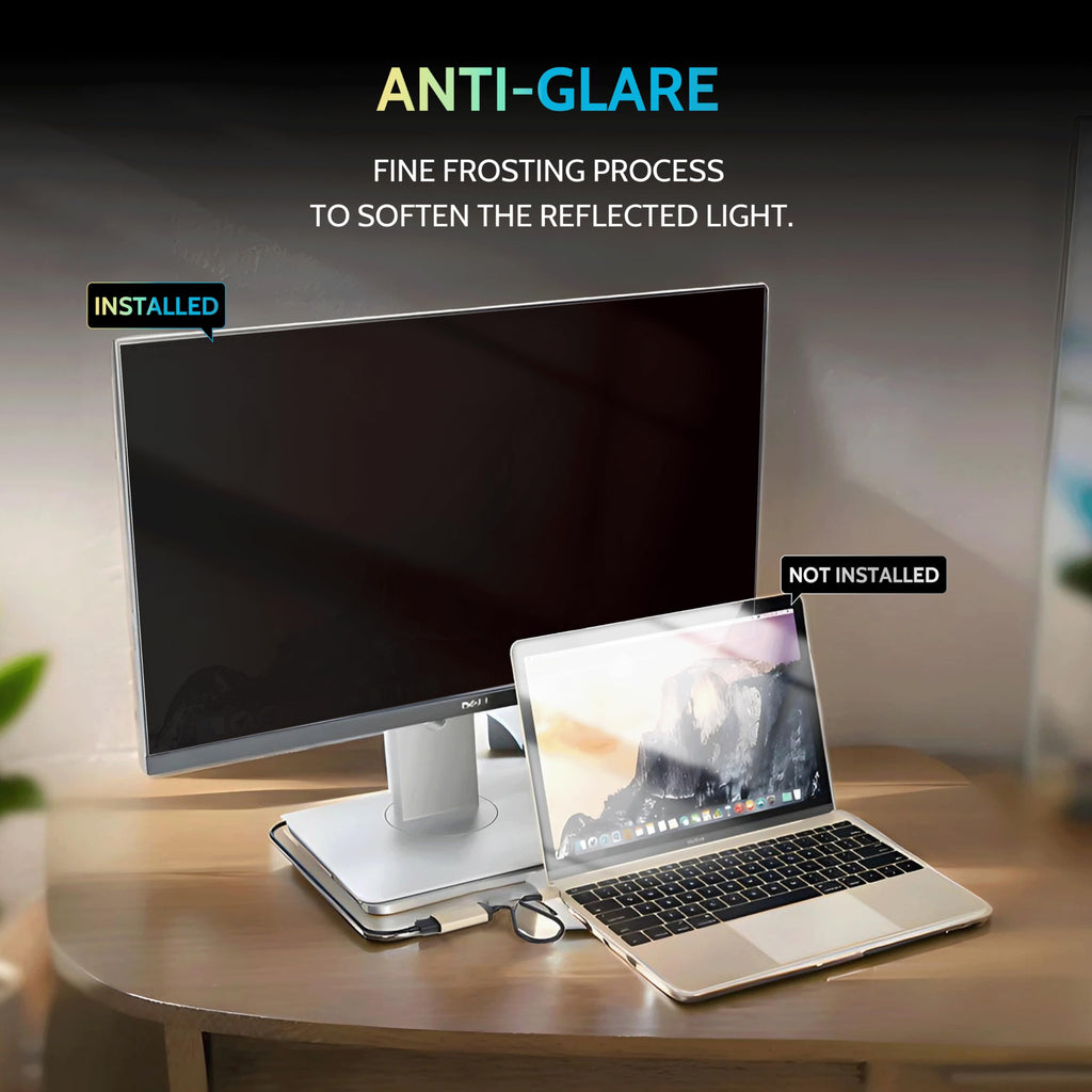 Peslv [2 Pack] 31.5 Inch Privacy Screen for Computer Monitor 16:9 Aspect Ratio, Eye Protection Anti Blue Light Glare