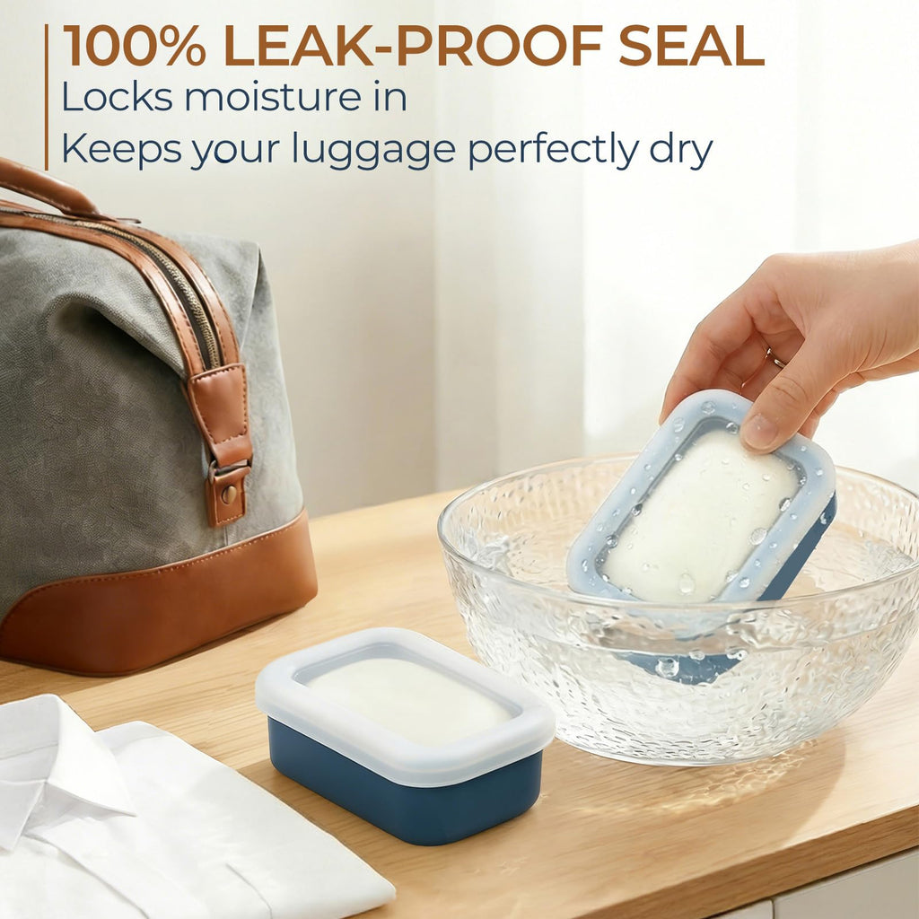 AIMAIAIMAI Travel Soap Case, Compact Silicone Travel Soap