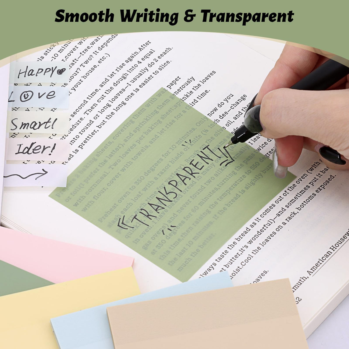 800 Sheets Transparent Sticky Notes