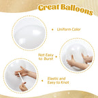 60pcs 12inch Confetti Balloons - White Gold view 2
