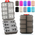 Foldable Portable 7 Day Pill Organizer 2 Times a Day, AM PM Weekly Pill Box