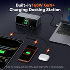 TobenONE Docking Station Dual 4K Monitor for Windows, 160W GaN+ LCD Display (PU1001)