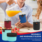 Desing Wish 32 oz Regular/Wide Mouth Mason Jar Neoprene Sleeve, 32oz Non-slip Cozy (additional view 6)
