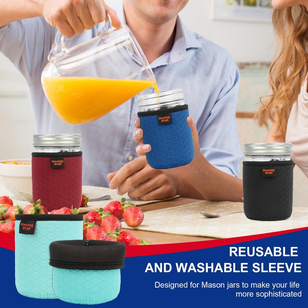 Desing Non-Slip Cozy Insulated Glass Jar Protector Sleeves - view 7