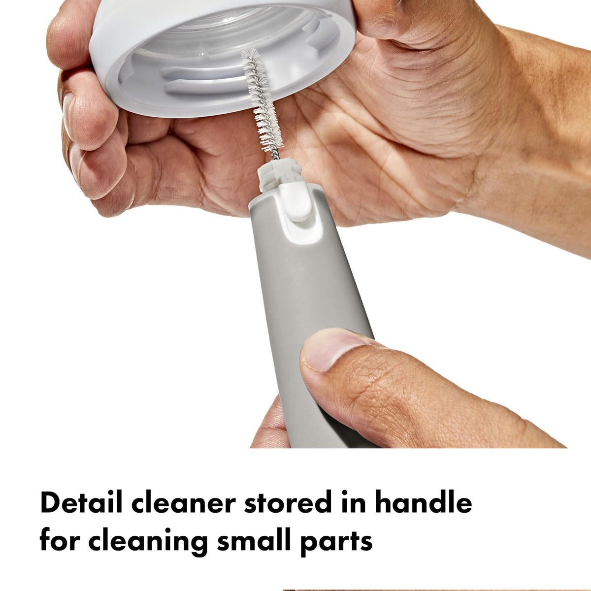 OXO Tot Baby Bottle Brush with Nipple Cleaner, – Gray (62122400T3)