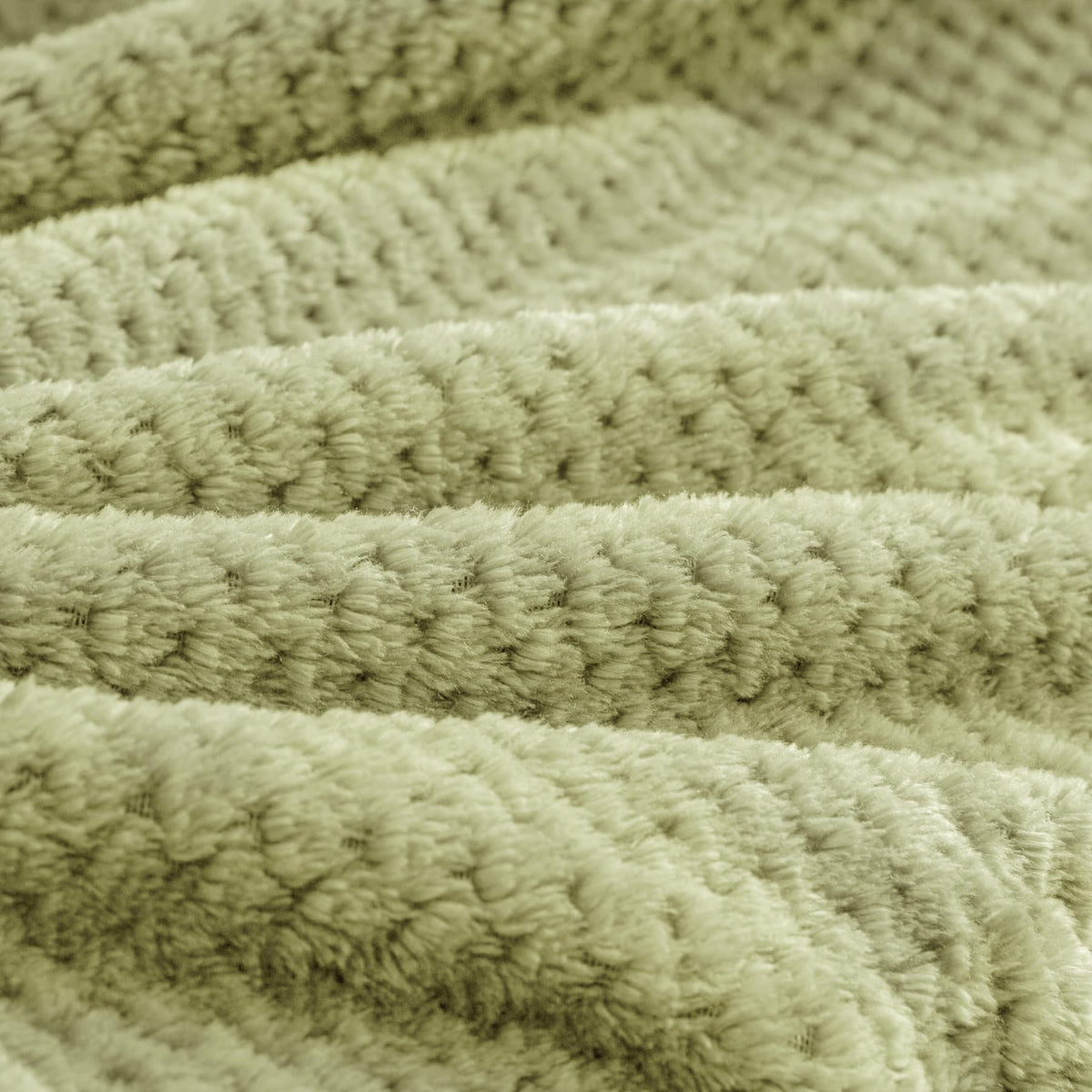 BEDELITE Travel Blanket with Bag, Jacquard Fleece Blanket 65"x40" - Sage Green view 5