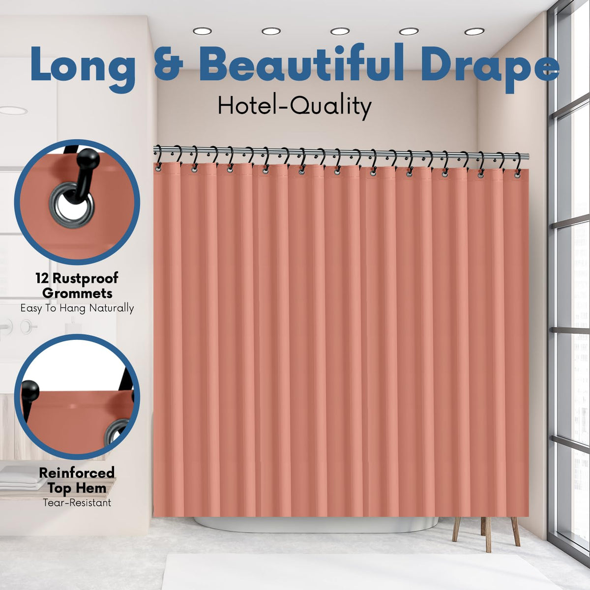 No Smell Shower Curtain Liner 72x72