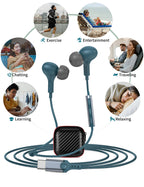 USB C Headphones for iPhone 18 Pro Max 17 16 15/Galaxy S26 FE Wired Earbuds - Lake-Blue view 7