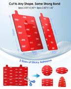 4Pcs Adhesive Sticky Pads for Dash Cam, Square High Heat Resistant Double-Sided Sticker (additional view 2)