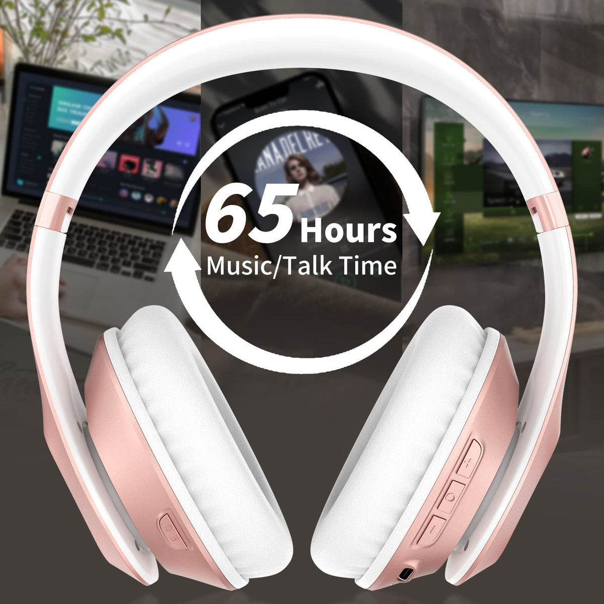 Glynzak Wireless Bluetooth Headphones Over Ear V6.0