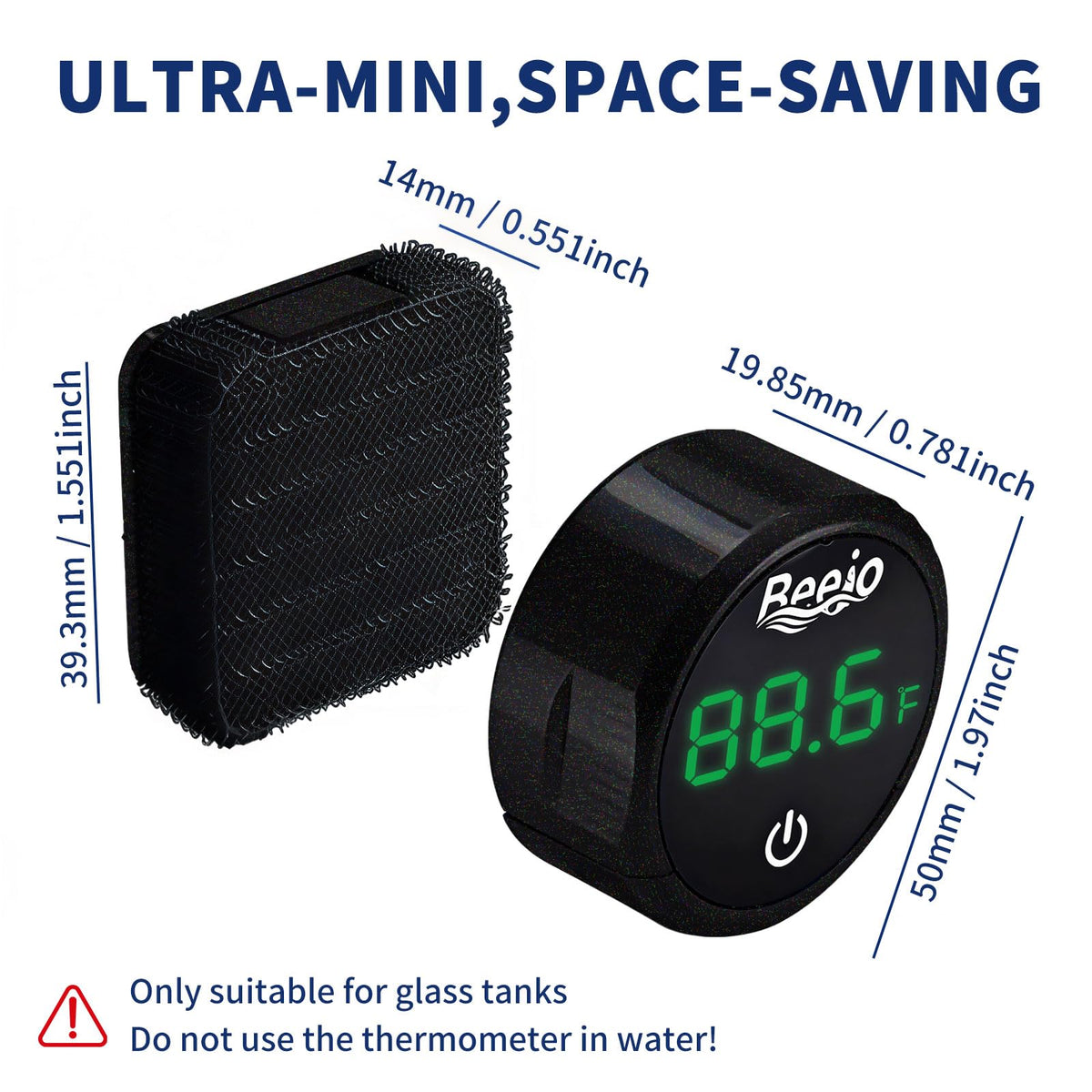 BEEJO Fish Tank Magnetic Glass Cleaner - Black view 5