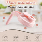 Miradexic Wide Mouth Mason Jar Lids V-Shaped with Handle - view 7