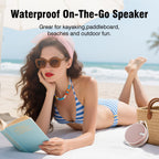 INSMY C12 IP67 Waterproof Shower Bluetooth Speakers,Portable Small Speaker - Cashmere Pink view 2