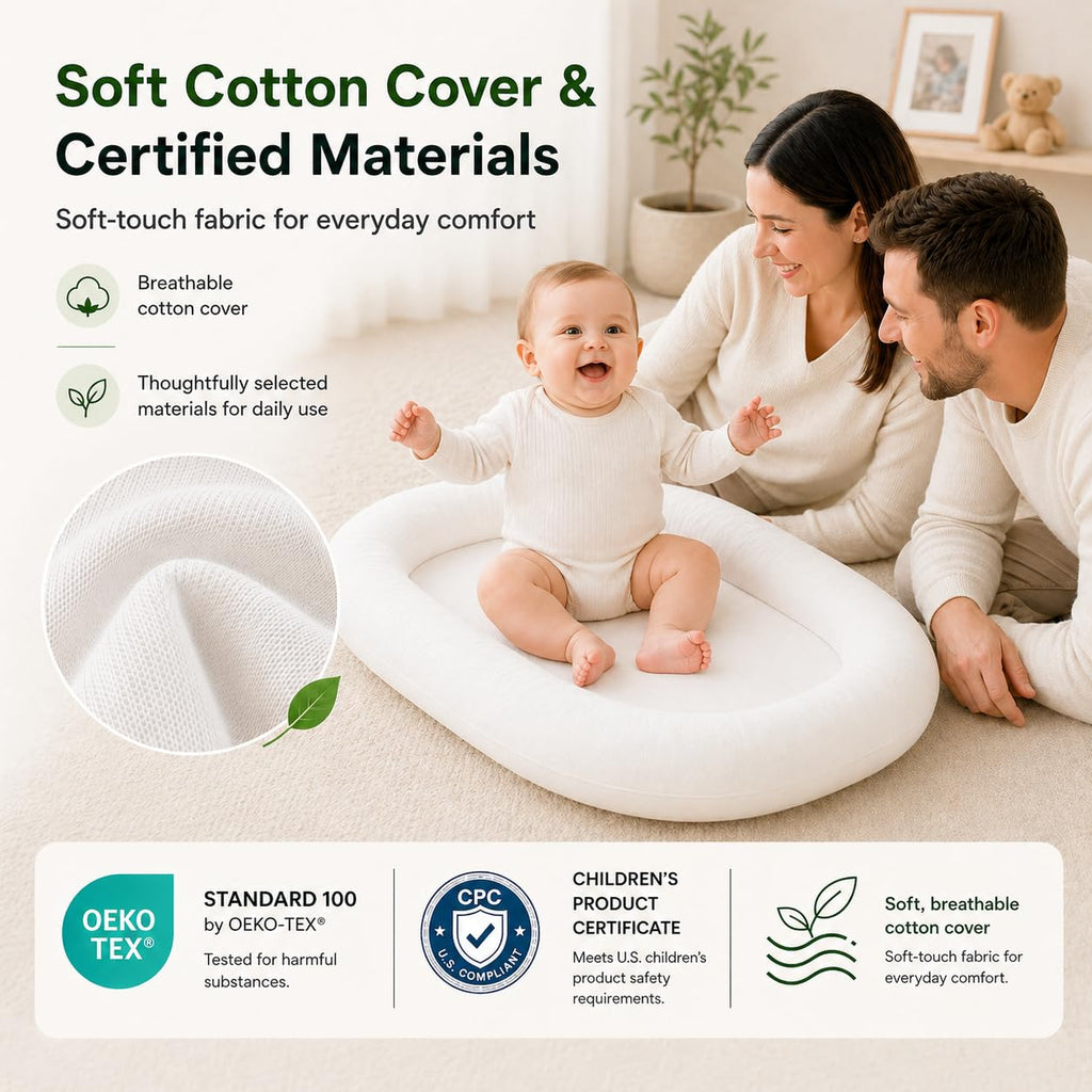 Mapotf Baby Lounger for Newborns 0-24 Months - Baby Essentials