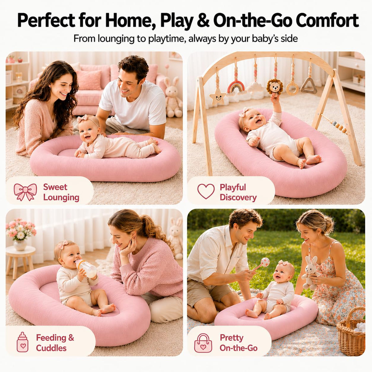 Mapotf Baby Lounger for Newborns 0-24 Months - Baby Essentials (CS-1243-A)