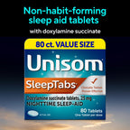 Unisom SleepTabs Nighttime Sleep Aid Tablets for Adults, 80-Count, 2-Pack (additional view 3)