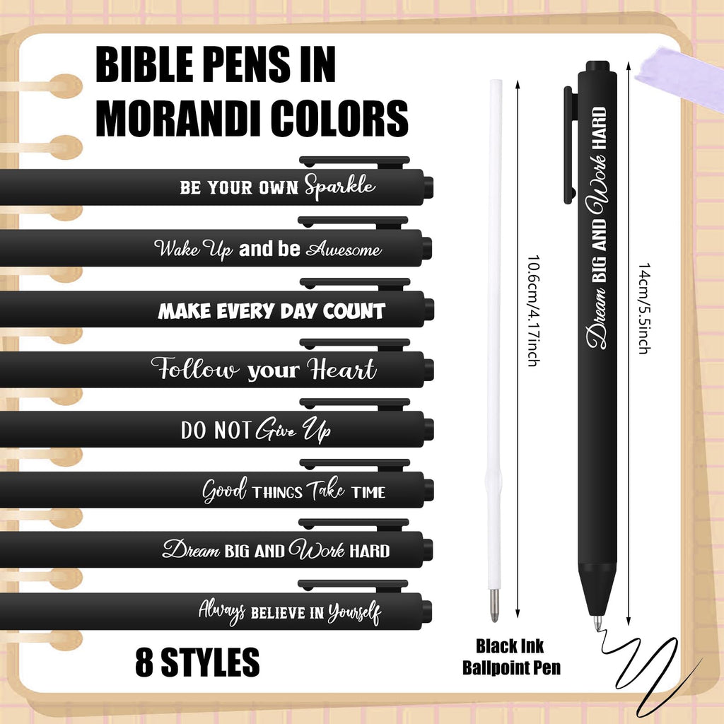 Sayglossy Pens Christian Pens Bulk - Black / Motivational view 2