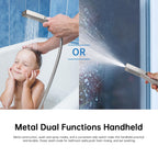 G-Promise Inch All Metal Rain Shower Head with Handheld