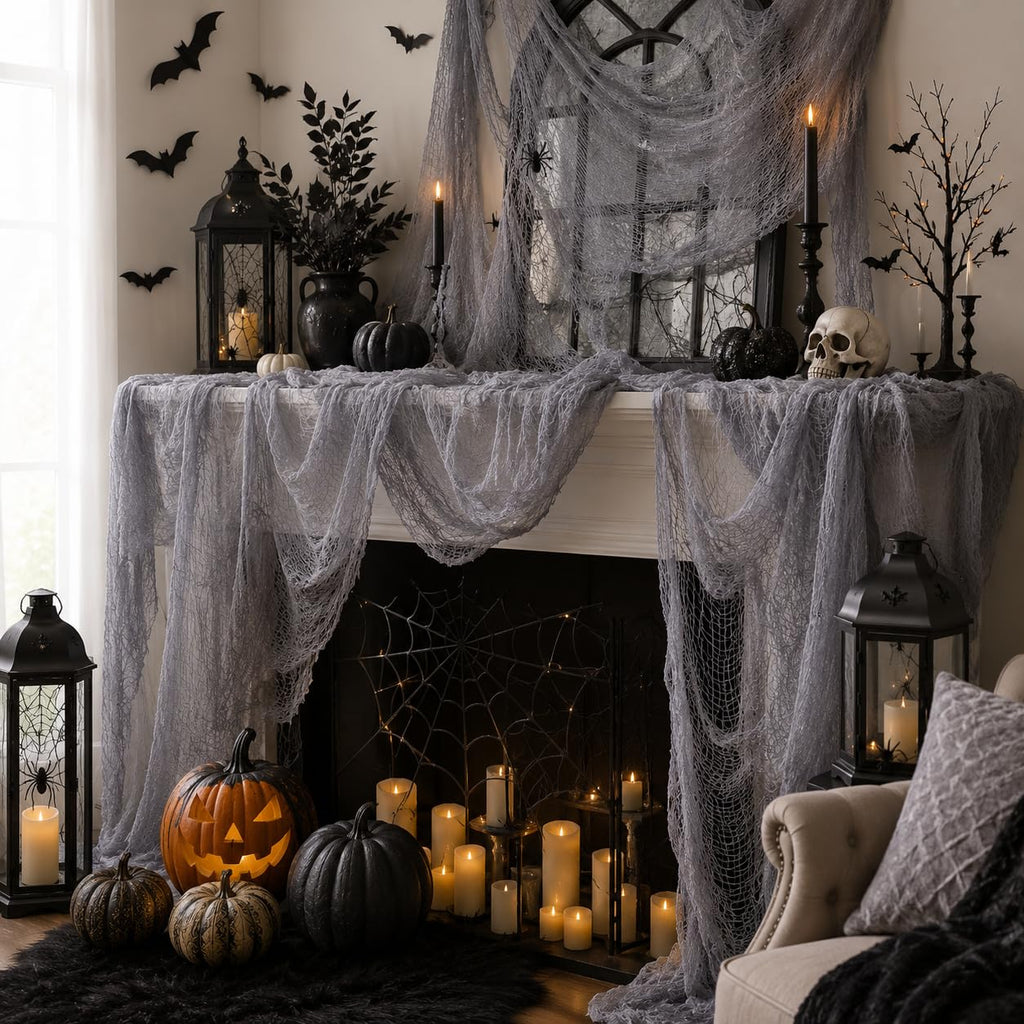 Qtisky Halloween Gauze Creepy Cloth