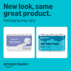 Amazon Basics 2-Ply Soft Toilet Paper, 30 Rolls (5 Packs of 6), 350 Sheets per Roll, Septic Safe, Equivalent to 185