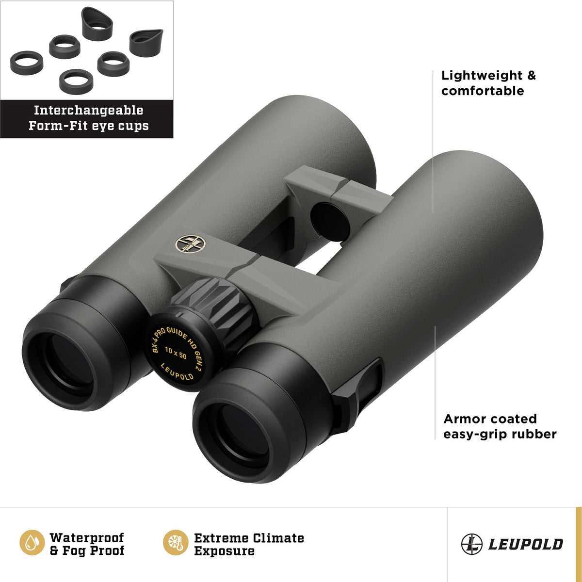 Leupold BX-4 Pro Guide HD Binoculars, 10x50mm Gen 2 (184762) (additional view 2)
