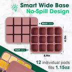 3 Pack Baby Food Freezer Tray with Lids - Green, Blue, Red view 1
