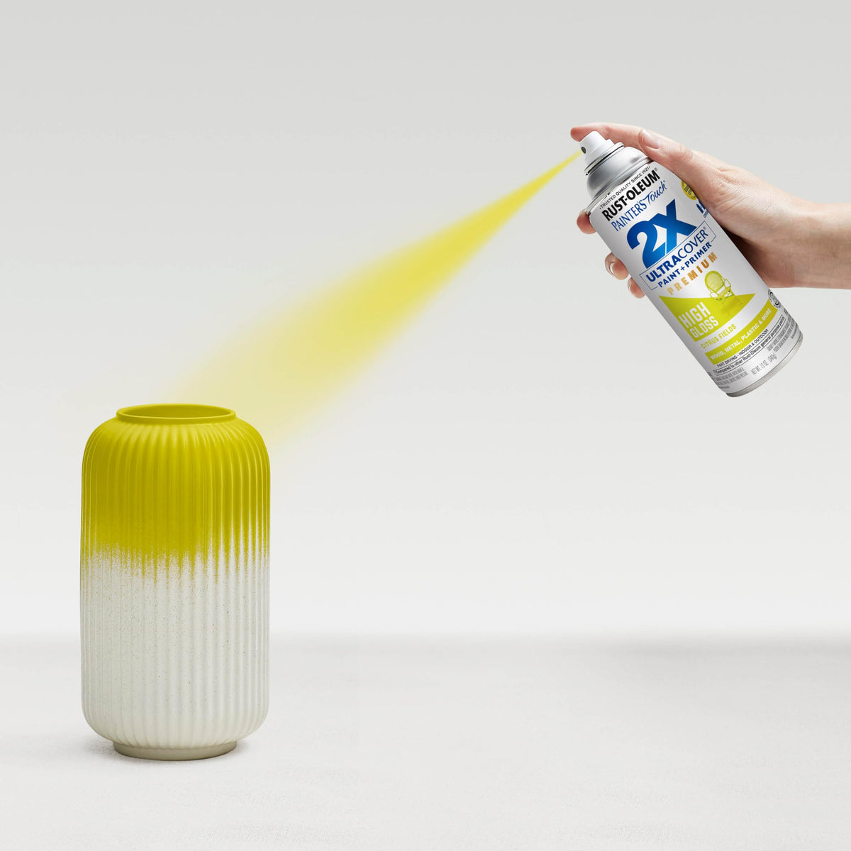 Rust-Oleum 331173-6PK Painter's Touch 2X Ultra Cover Spray Paint, 12 oz, High Gloss Citrus Fields, – 6 Pack