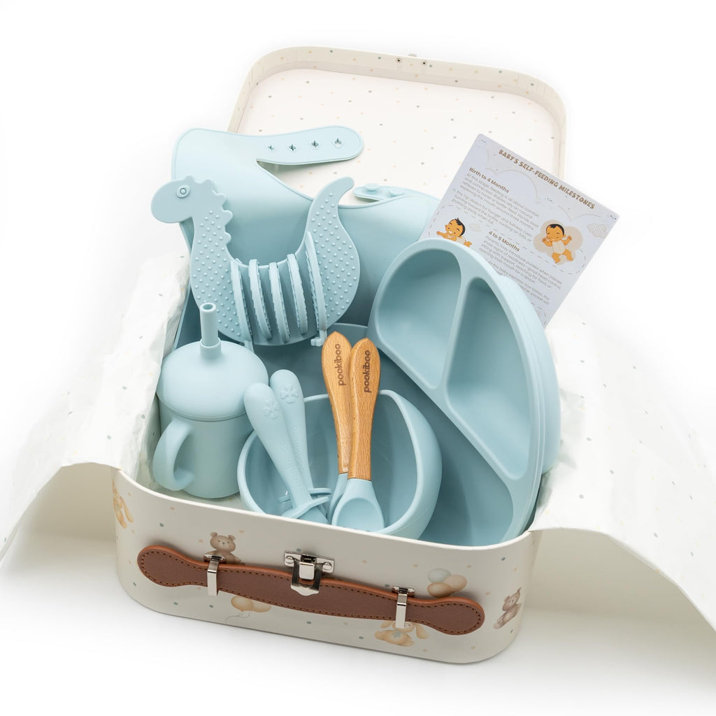 Baby Gift Set Basket for Girls - BLUE view 1