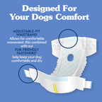Simple Solution Female Dog Diapers, Disposable Dog Diapers, M, – 30 Count (10657-12PONL)