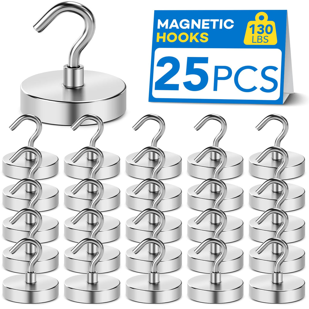 LOVIMAG Magnetic Hooks for Cruise Cabins 130LBS Heavy Duty Magnet Hook 25P