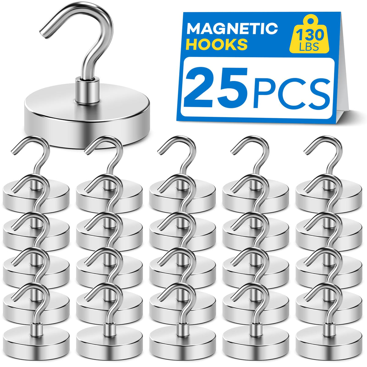 LOVIMAG Magnetic Hooks for Cruise Cabins 130LBS Heavy Duty Magnet Hook 25P