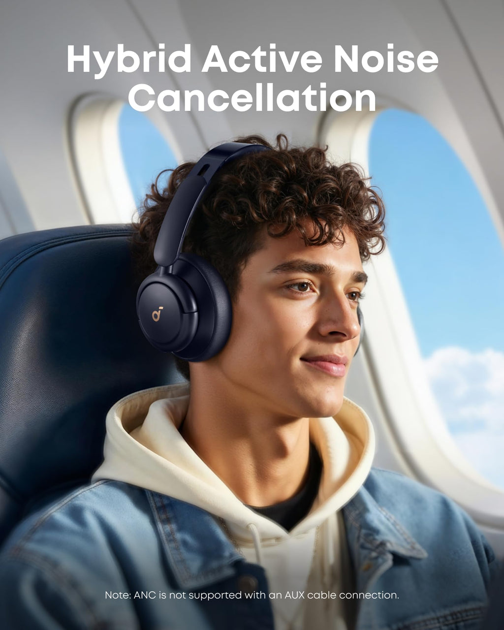 Soundcore by Anker Life Q30 Hybrid Active Noise Cancelling Headphones with Multiple Modes - Blue view 2