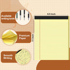 Glyanlee Legal Pads 8.5 x 11 Ruled Notepads, 50 Sheets/Pad - Yellow / 2 Pack view 1