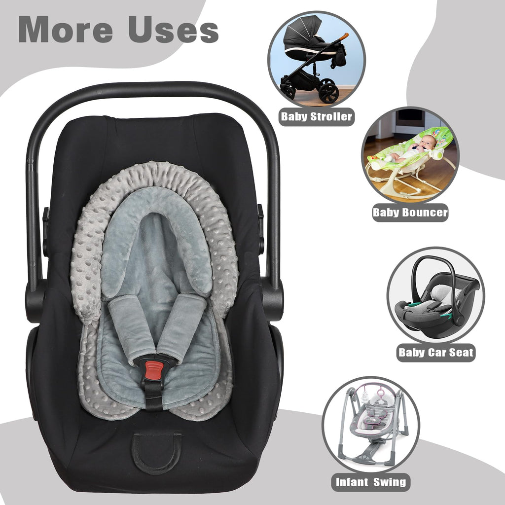 HNHUAMING Infant Car Seat Insert - Grey view 5