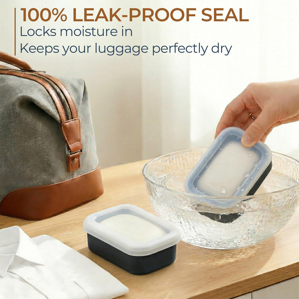 AIMAIAIMAI Travel Soap Case, Compact Silicone Travel Soap