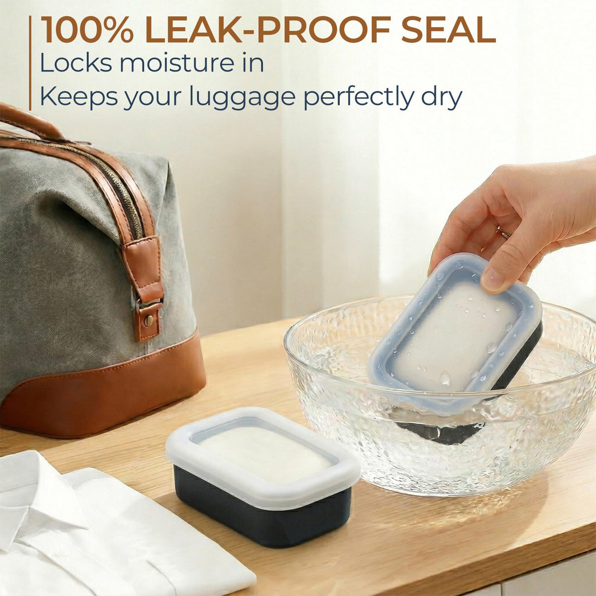 AIMAIAIMAI Travel Soap Case, Compact Silicone Travel Soap