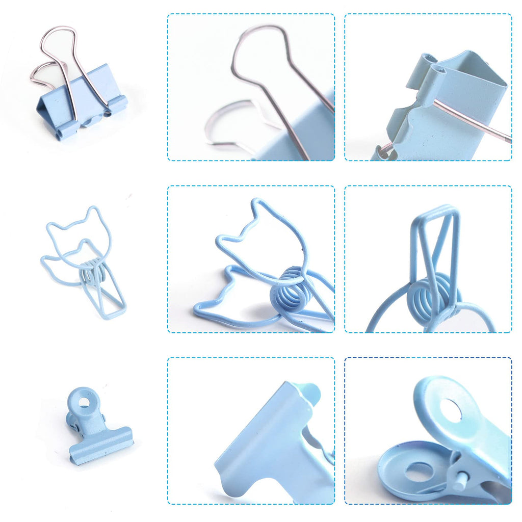 Creechwa Paper Binder and Clips - Blue / 72 / 1 Pack view 2