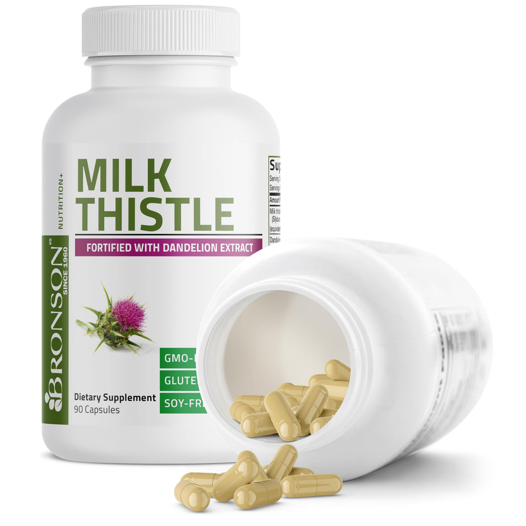 Bronson Milk Thistle Silymarin Marianum & Dandelion Extract - 90 Count (Pack of 1) view 5